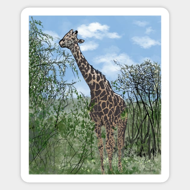 Botswana Hwange national park Sticker by GunnerStudios